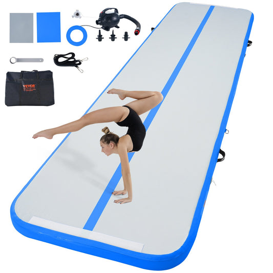 13FT Air Track Uppblåsbar träning Tumbling Gymnastik Gymmatta med pump