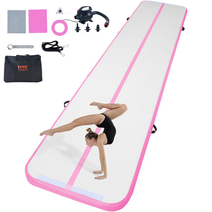 16FT Air Track Uppblåsbar träning Tumbling Gymnastik Gymmatta med pump
