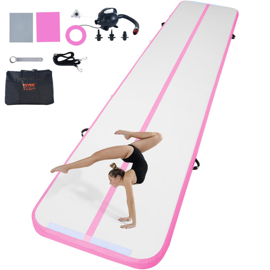 16FT Air Track Uppblåsbar träning Tumbling Gymnastik Gymmatta med pump