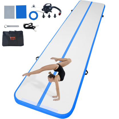 16FT Air Track Uppblåsbar träning Tumbling Gymnastik Gymmatta med pump