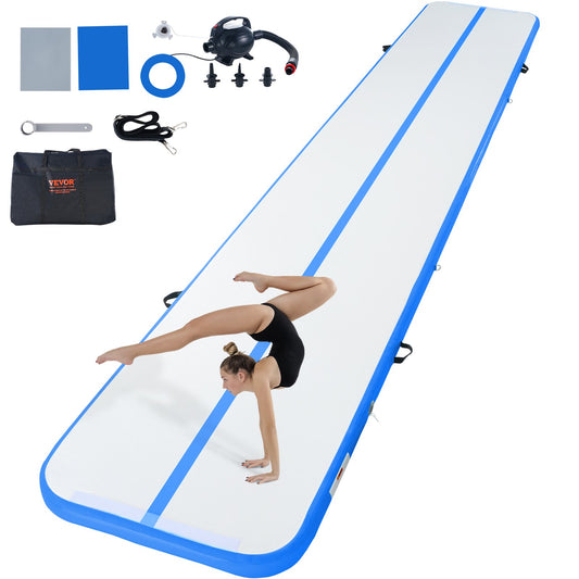 20FT Air Track Uppblåsbar träning Tumbling Gymnastik Gymmatta med pump