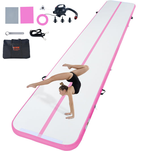 20FT Air Track Uppblåsbar träning Tumbling Gymnastik Gymmatta med pump