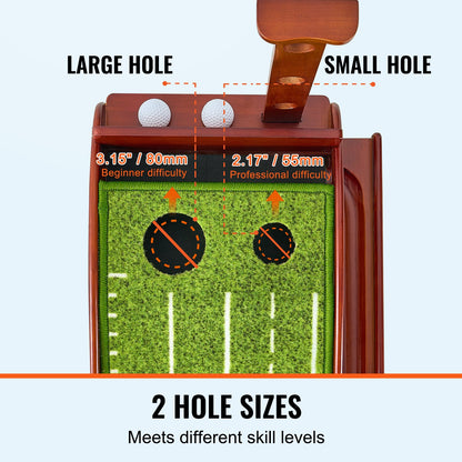 2-hole golf putting mat Indoor golf putting green Golf training aid