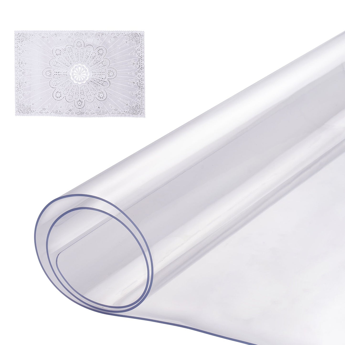 PVC bordsskydd 14x24 tum klar plast skrivbordsskydd 1,5 mm tjock