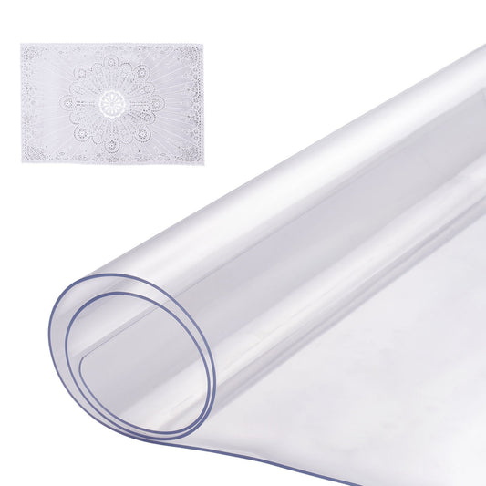 PVC bordsskydd 14x24 tum klar plast skrivbordsskydd 1,5 mm tjock