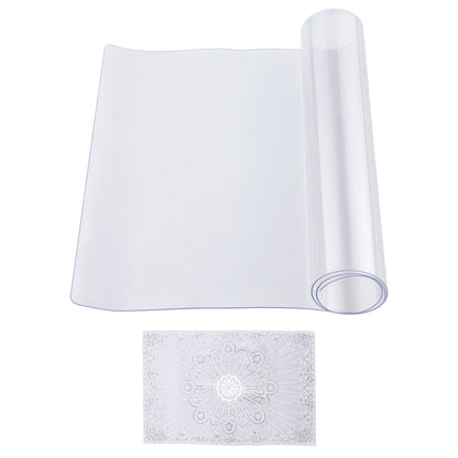 PVC bordsskydd 14x24 tum klar plast skrivbordsskydd 1,5 mm tjock