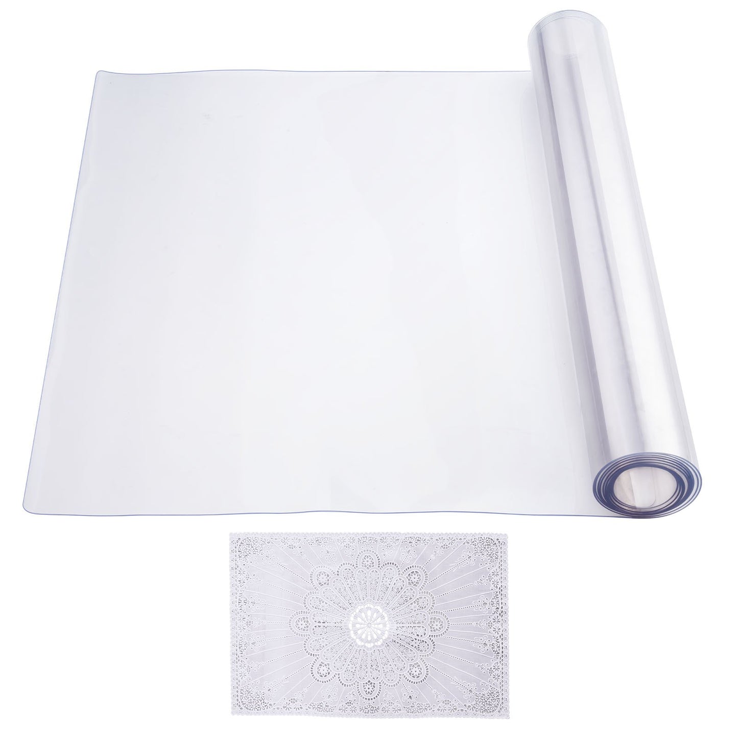 PVC table cover 24x96 inch clear plastic desk cover 1.5mm thick