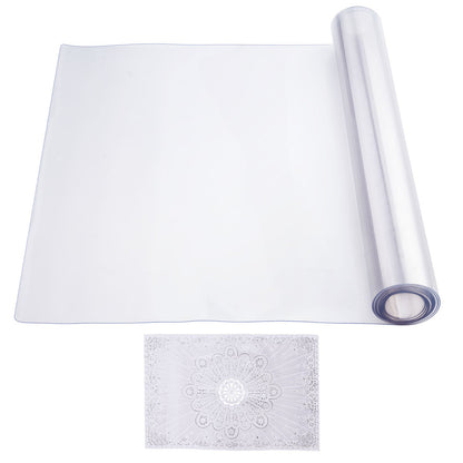 PVC table cover 24x96 inch clear plastic desk cover 1.5mm thick