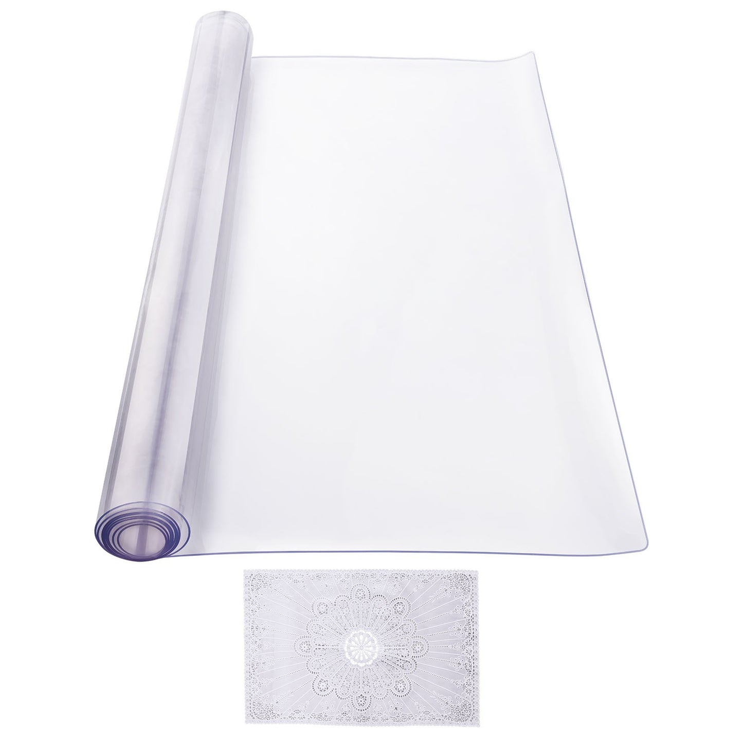 PVC table cover 42x60 inch Clear plastic desk cover 2.0 mm thick