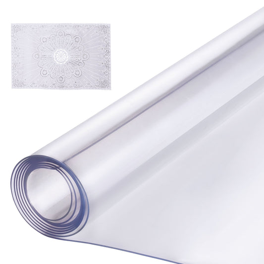 PVC bordsskydd 42x96 tum klar plast skrivbordsskydd 1,5 mm tjockt