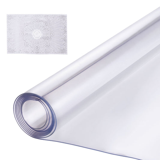 PVC bordsskydd 54x54 tum klar plast skrivbordsskydd 1,5 mm tjock