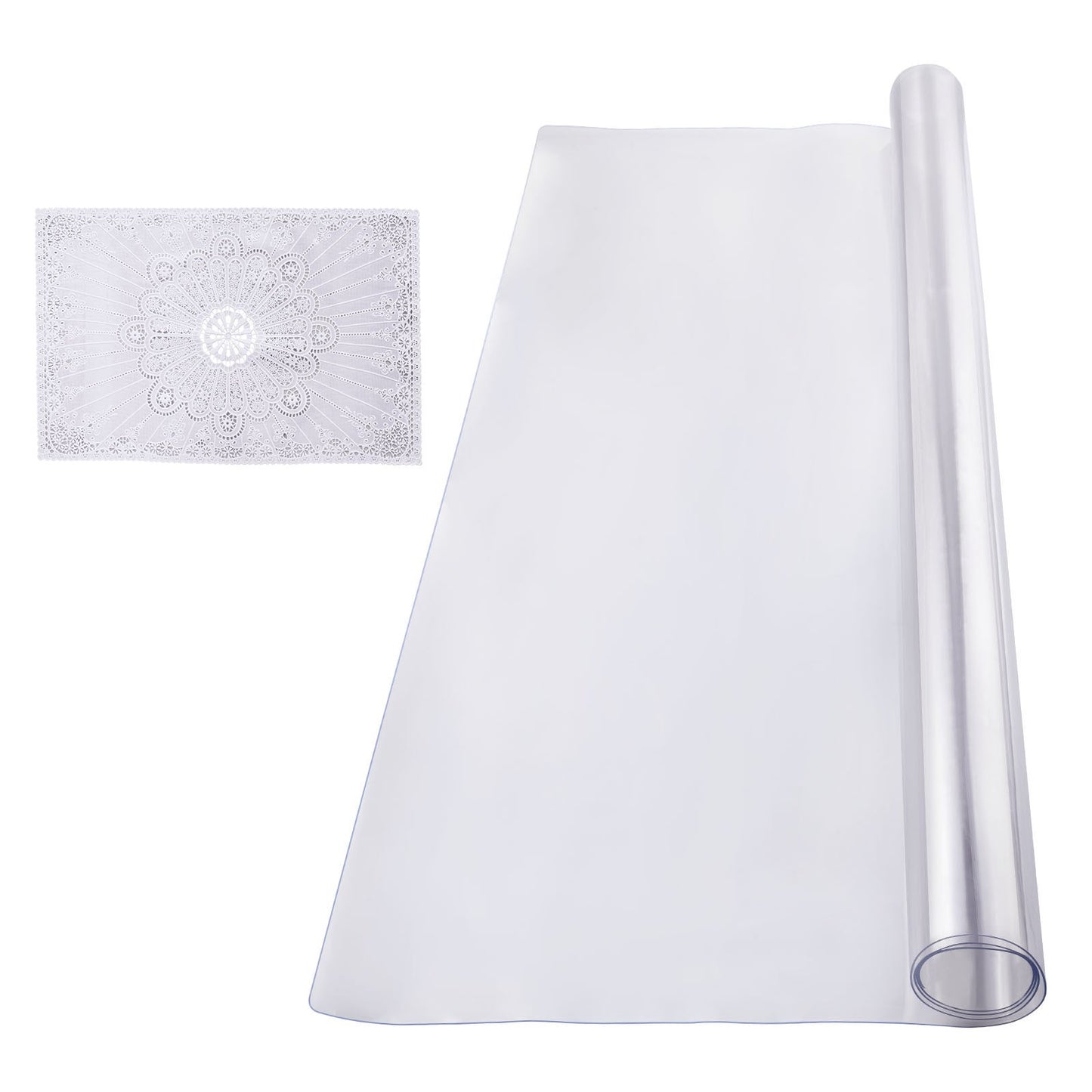 PVC bordsskydd 54x54 tum klar plast skrivbordsskydd 1,5 mm tjock