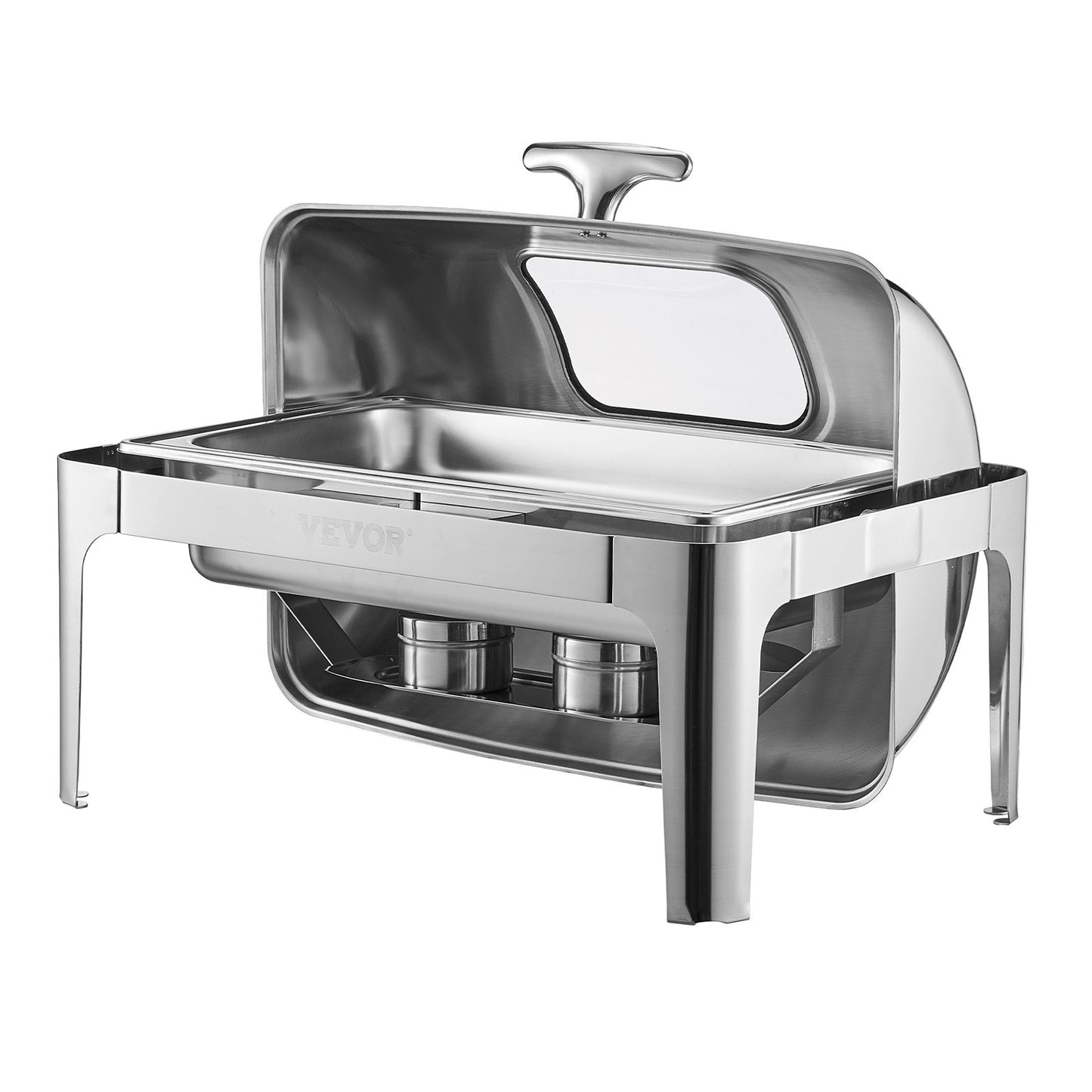 9Qt 1-Pack Rectangular Roll Top Saucepan Set with 2 Half-Size Saucepans