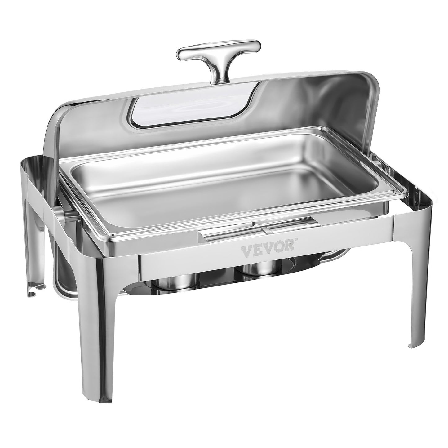 9Qt 1-Pack Rectangular Roll Top Saucepan Set with 2 Half-Size Saucepans