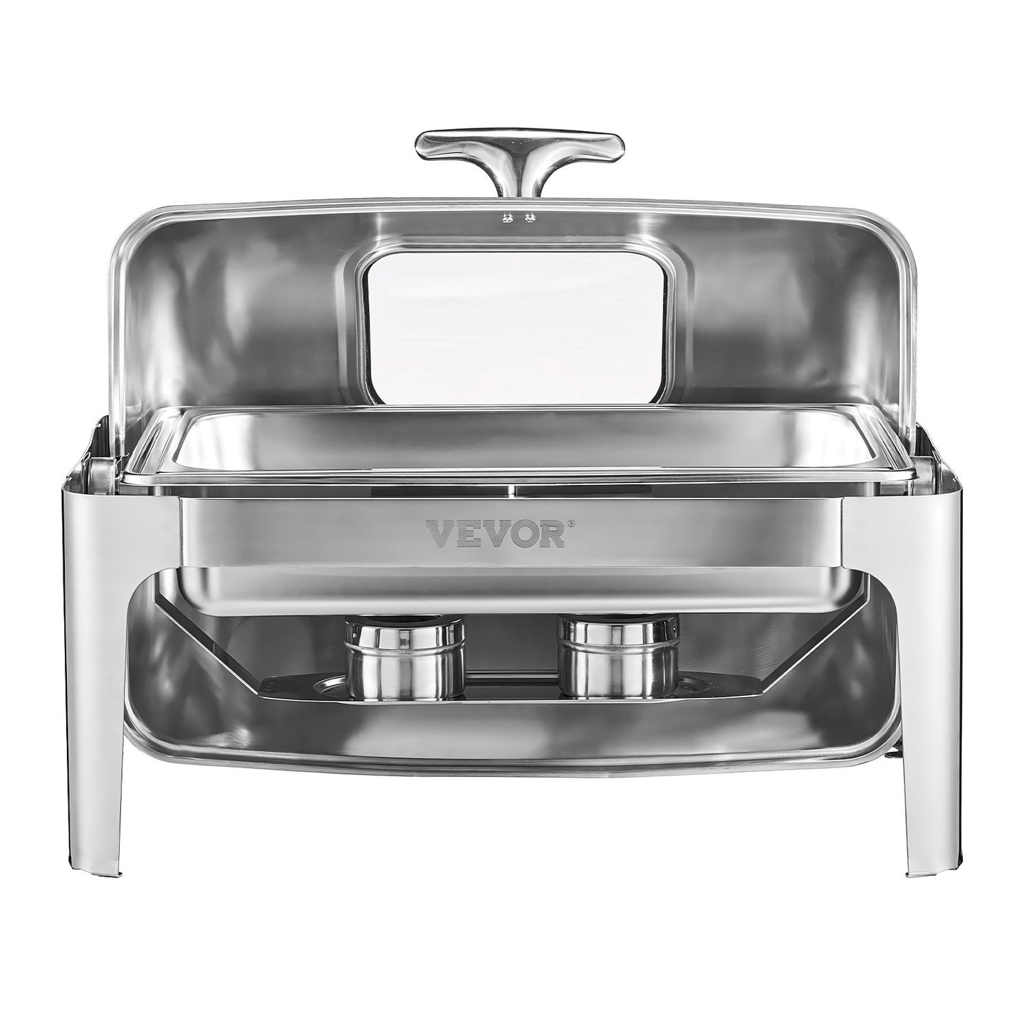 9Qt 1-Pack Rectangular Roll Top Saucepan Set with 2 Half-Size Saucepans