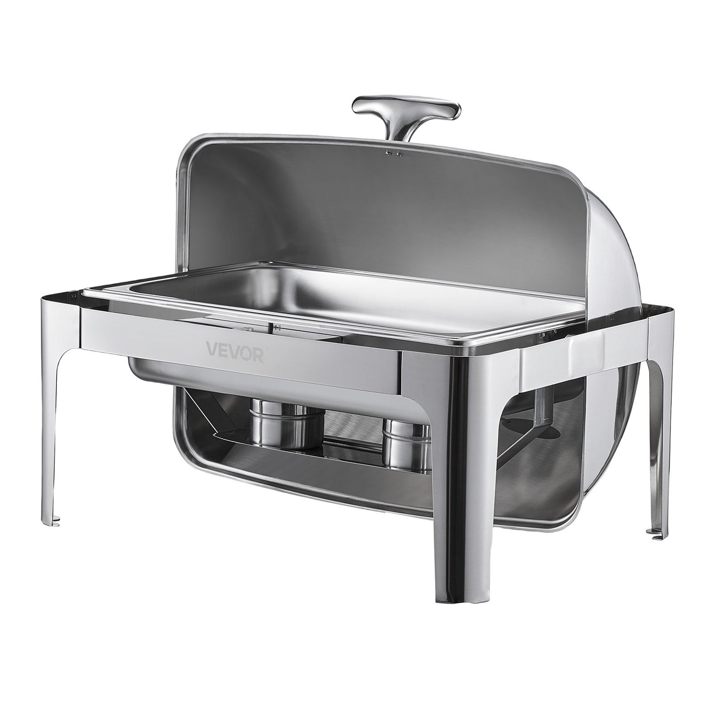 9Qt Rectangular Roll Top Frying Pan Set with Full Size Pan Stainless Steel