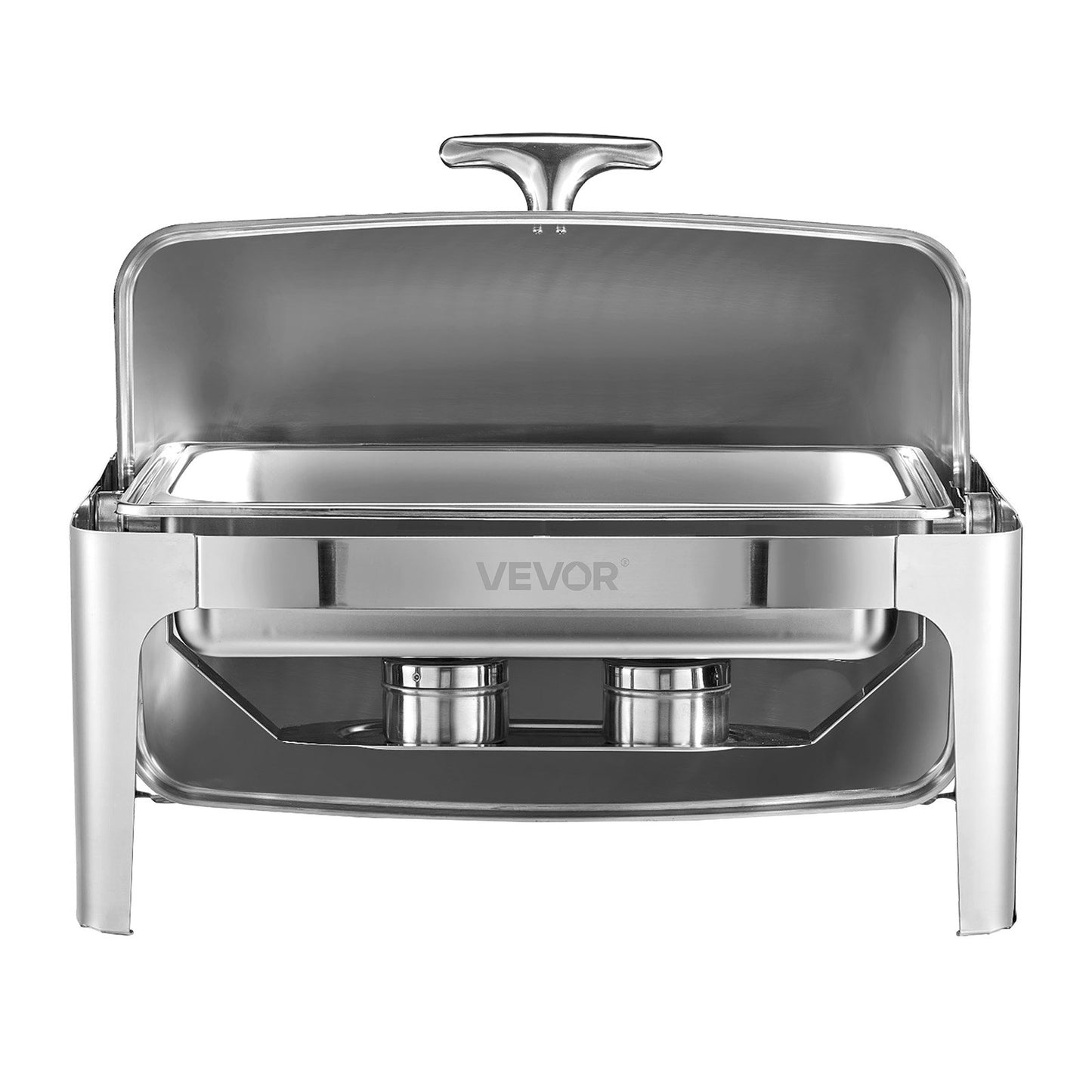 9Qt Rectangular Roll Top Frying Pan Set with Full Size Pan Stainless Steel