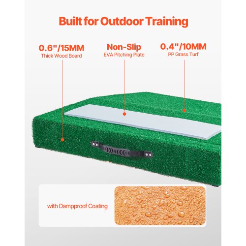 31 in Pitching Mound Portable Pitcher Mound Baseball Softbollträning |  EU