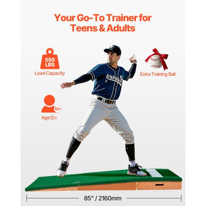 85 in Pitching Mound Portable Pitcher Mound Baseball Softbollträning |  EU