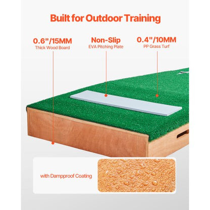 85 in Pitching Mound Portable Pitcher Mound Baseball Softbollträning |  EU