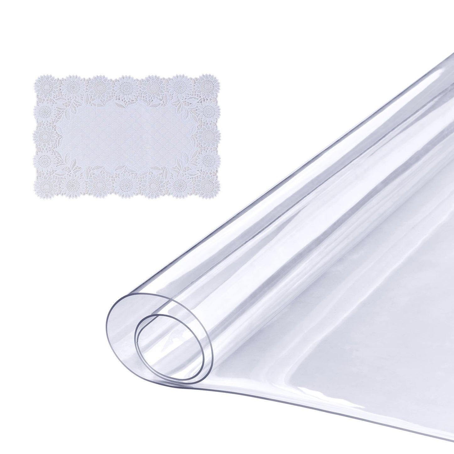 Klart bordsskydd, 18" x 36" rektangelbordsöverdrag, 1,5 mm tjock PVC-plastduk, vattentätt skrivbordsskydd för skrivbord, soffbord, matsalsbord