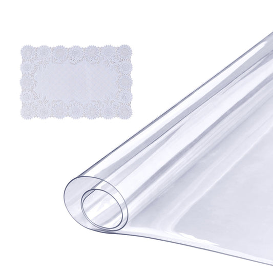 Klart bordsskydd, 18" x 36" rektangelbordsöverdrag, 1,5 mm tjock PVC-plastduk, vattentätt skrivbordsskydd för skrivbord, soffbord, matsalsbord
