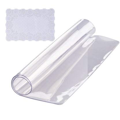 Clear Table Protector, 12" x12"/305 x 305 mm Table Cover, 1.5 mm Thick PVC Plastic Cloth, Waterproof Desk Protector for Desk, Coffee Table, Dining Table