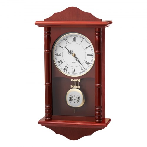 Farfarsklocka Vintage pendelväggklocka 45 cm med kvartsurverk