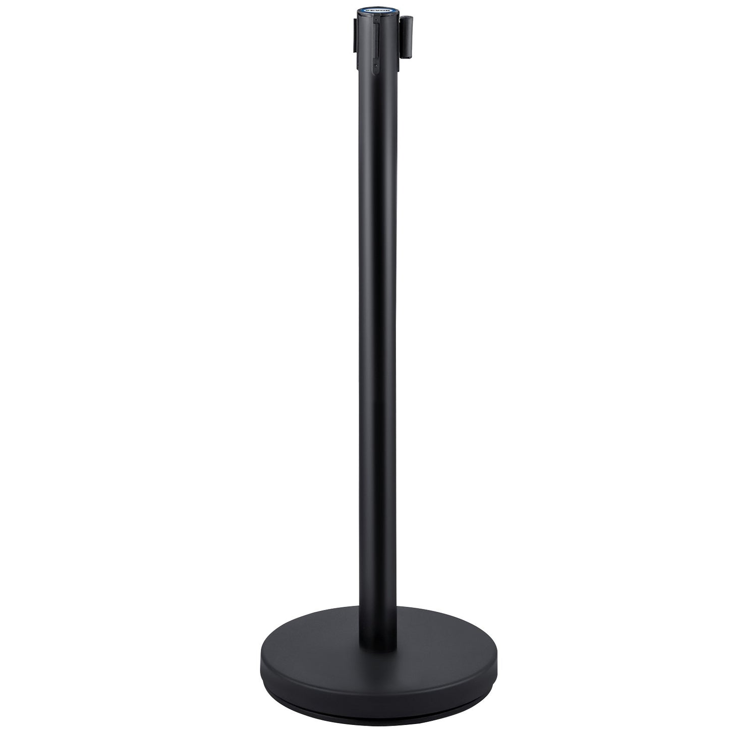 6PCS Black Belt Stanchion Queue Posts Tripod Rope Retractable Audience Barrier