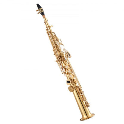 Gold Mässing Rak Sopransaxofon B Flat Sax med Munstycke |  EU