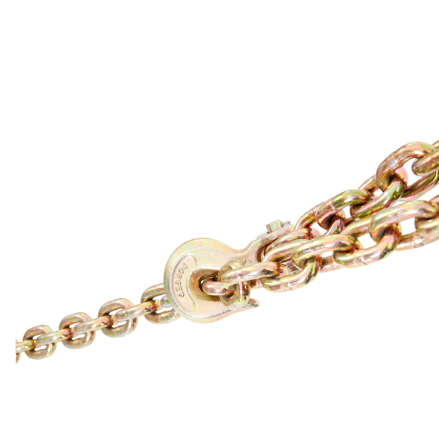 Transport Binder Chain, 7100 lbs Arbetsbelastningsgräns, 3/8'' x 20' G80 dragkedja förankrad med gripkrokar, DOT-certifierad, galvaniserad beläggning Manganstål för Dock Factory Construction Site