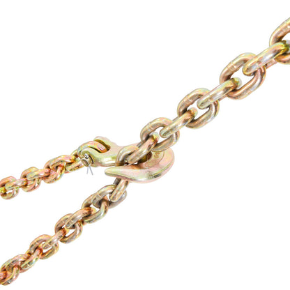 Transport Binder Chain, 7100 lbs Arbetsbelastningsgräns, 3/8'' x 20' G80 dragkedja förankrad med gripkrokar, DOT-certifierad, galvaniserad beläggning Manganstål för Dock Factory Construction Site