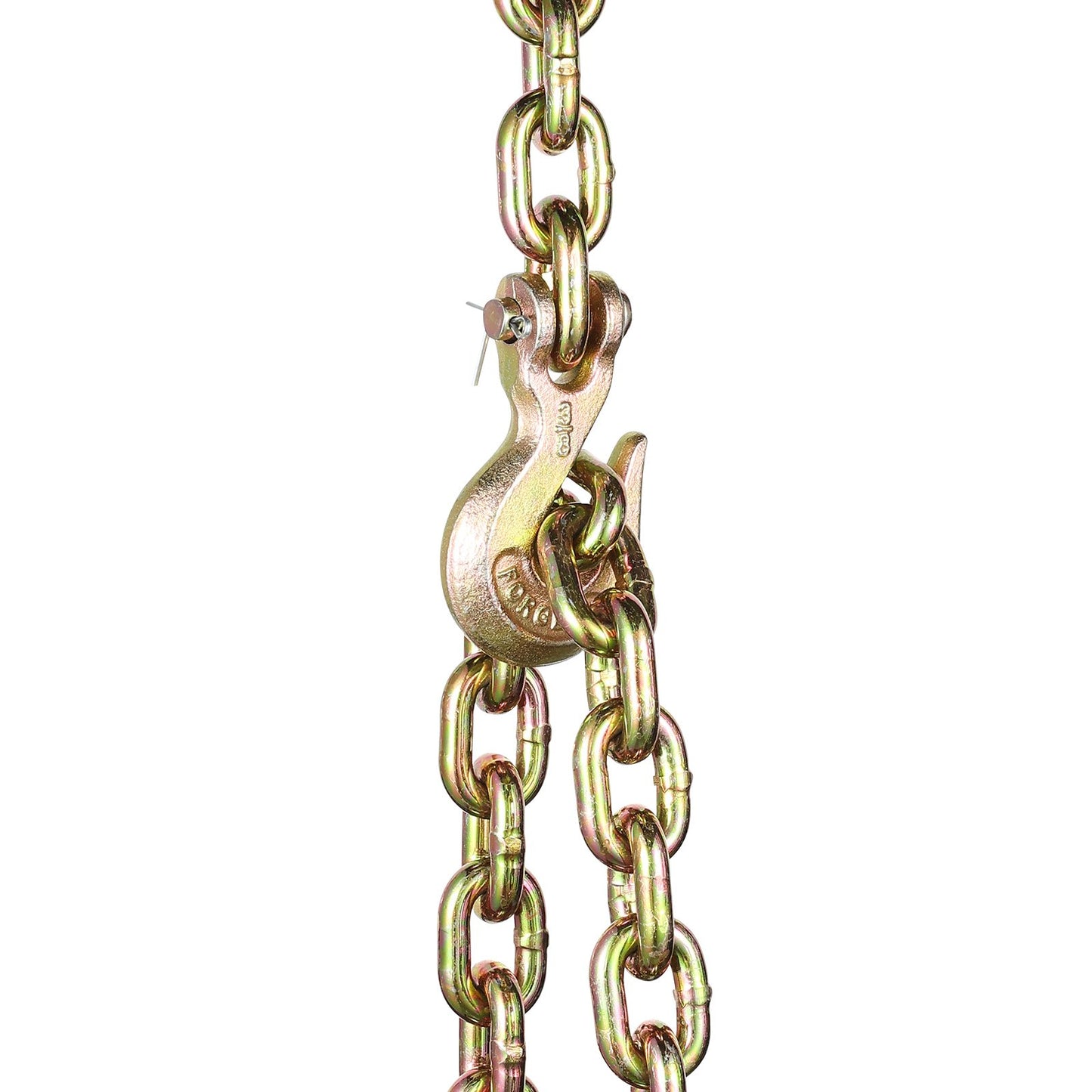 Binder Chain G80 Tie Down Zip Tie Down with Hooks 3/8"x10.3' 2 Pack 7100 lbs