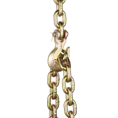 Binder Chain G80 Tie Down Zip Tie Down with Hooks 3/8"x10.3' 2 Pack 7100 lbs