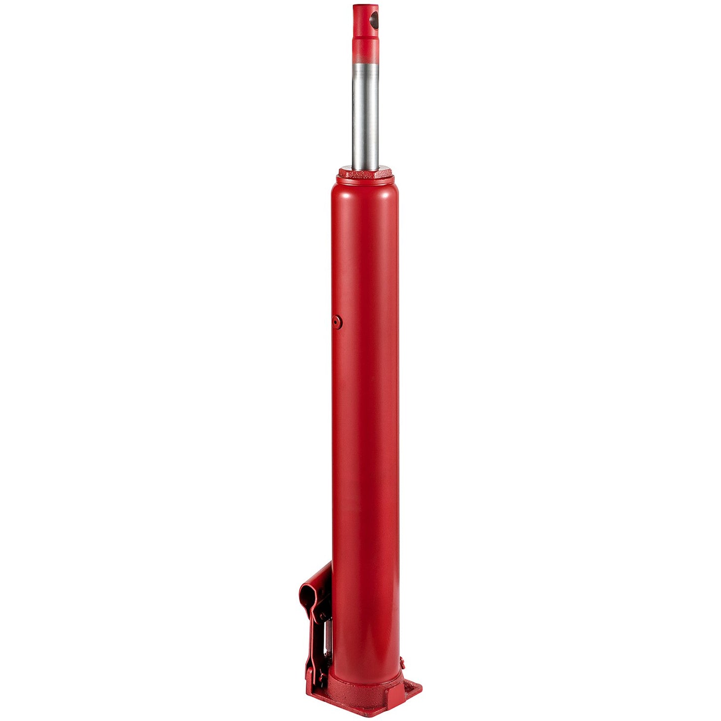 Hydraulic Long Ram Jack, 4 ton/8818 lbs kapacitet, med enkelkolvspump och platt bas, manuell körsbärsplockare med handtag, för garage/verkstadskranar, motorlyftlyft, röd