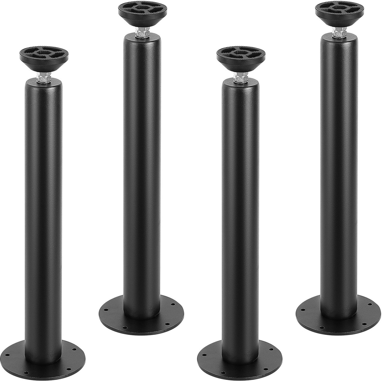 406,4 MM justerbara skrivbordsben, förstärkt stål kontorsbordsmöbler ben Set med 4 för gör-det-själv, 1200 lbs Lastkapacitet Heavy Duty skrivbordsben, snabbinstallationsben med justerbar fotkopp Svart