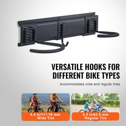 Bike Rack Wall Mounted Garage Bike Rack &amp; 3 Shelves for 6 Bikes