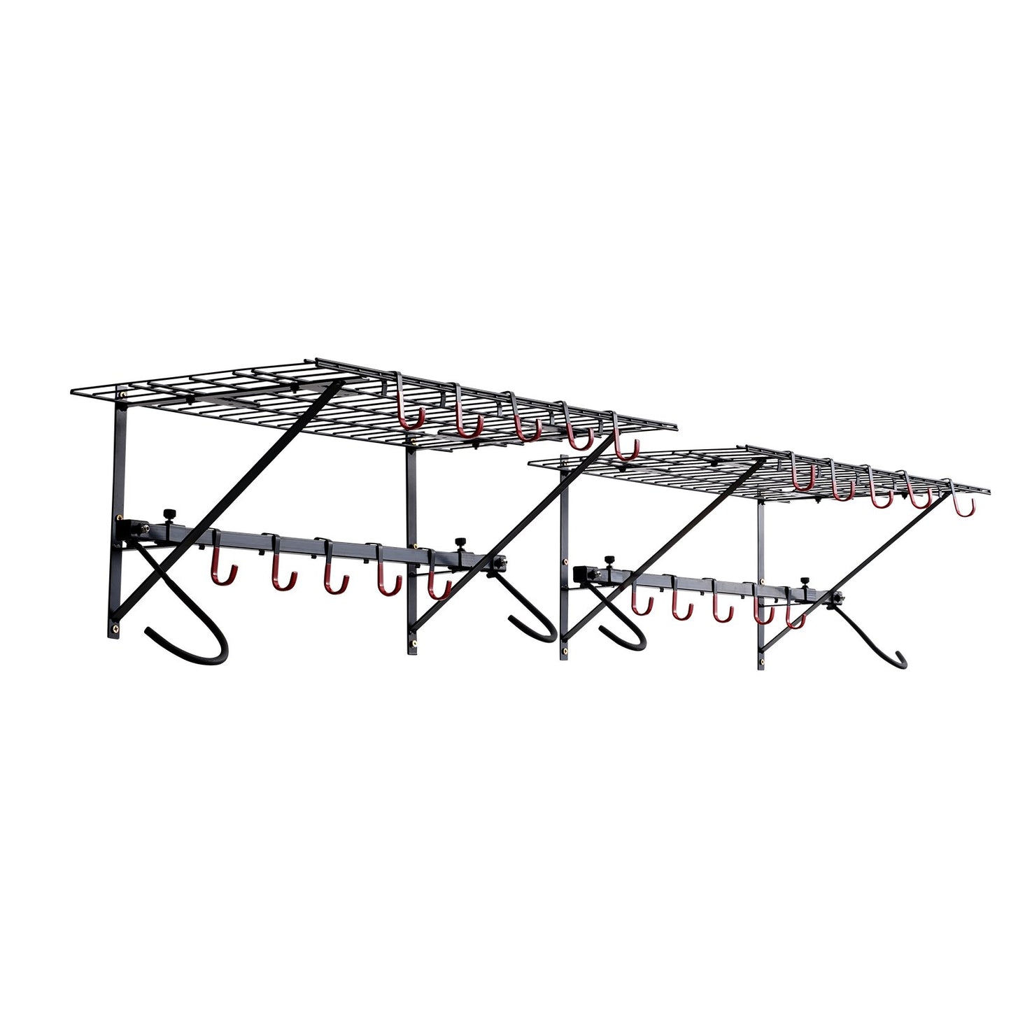 Bike Rack Wall Mounted Garage Bike Rack &amp; 2 Shelves for 4 Bikes