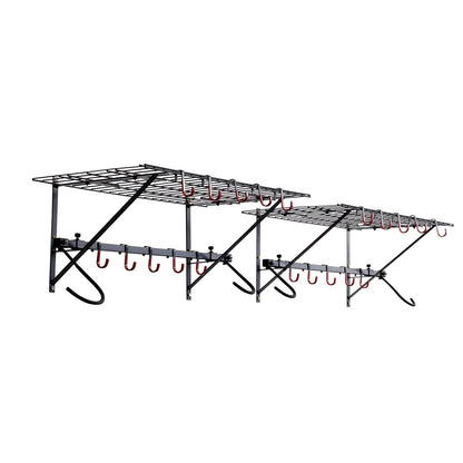 Bike Rack Wall Mounted Garage Bike Rack &amp; 2 Shelves for 4 Bikes