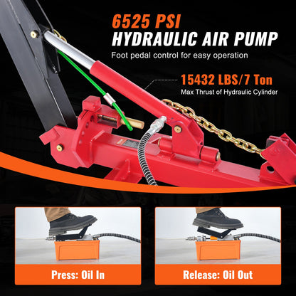 Auto Body Frame Puller Plattång med klämmor Airbag Jack Hydraulpump