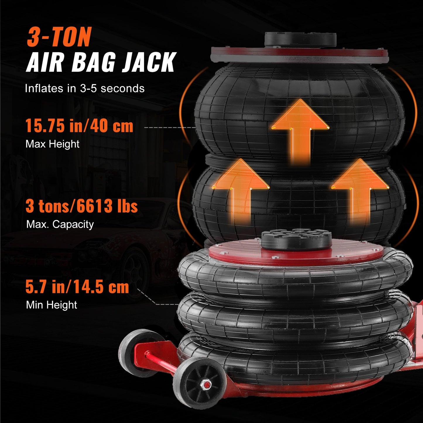 Auto Body Frame Puller Plattång med klämmor Airbag Jack Hydraulpump