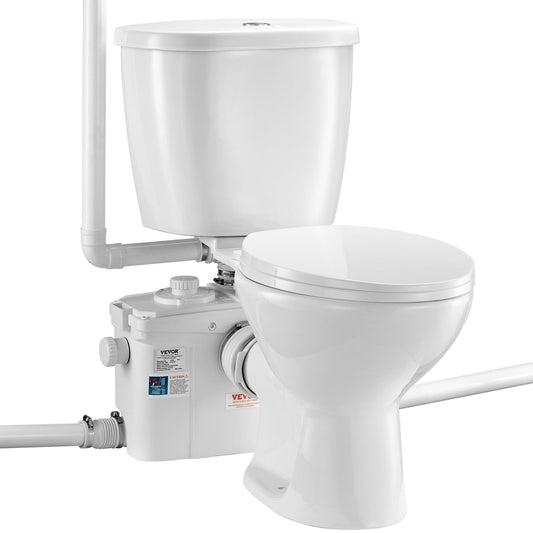 Macerating toalettsystem med 800W Pump Upflush Toalett för källaren