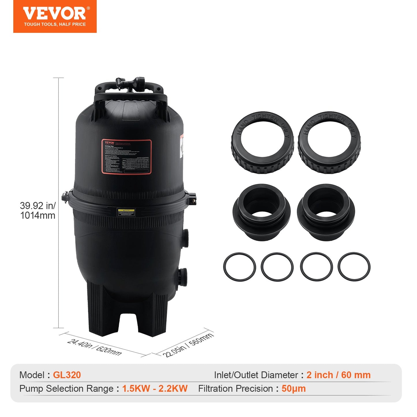Pool Cartridge Filter In/Over Mark Pool Filtration 325 Sq.Ft