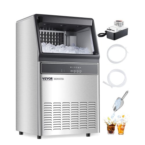 Commercial Ice Machine Freestanding Cabinet Machine 110lbs/24h 50 Ice Cubes