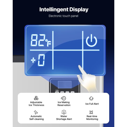kommerzielle Eismaschine 550 lbs/24 Stunden mit 300 lbs Vorratsbehälter automatische Selbstreinigung | EU