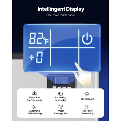 kommerzielle Eismaschine 550 lbs/24 Stunden mit 300 lbs Vorratsbehälter automatische Selbstreinigung | EU