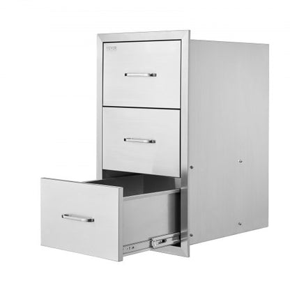 Outdoor Kitchen Drawers Triple BBQ Access Drawers Ø 45x51x51 cm