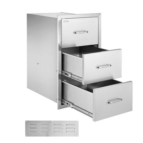 Outdoor Kitchen Drawers Triple BBQ Access Drawers Ø 45x51x51 cm