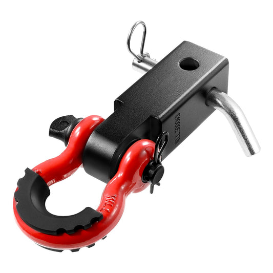 2" Trailer Shackle Hitch Mottagare D-Ring Recovery för Truck Jeep 44100 lbs