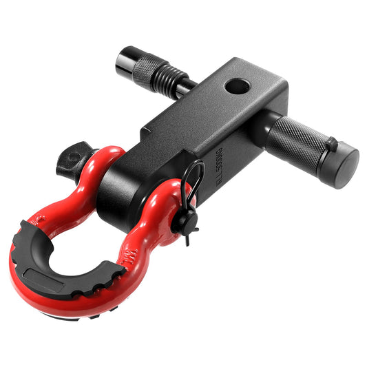 2" Trailer Shackle Hitch Mottagare D-Ring Recovery för Truck Jeep 66000 lbs